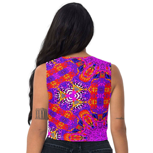 Psychedelic Crop Top in Berry